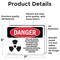 Signmission Radiation & Laser Sign, 5 in H x 7 in W, Vinyl Decal, Rectangle OS-2PACK-DS-D-57-L-2526 - alternate 2